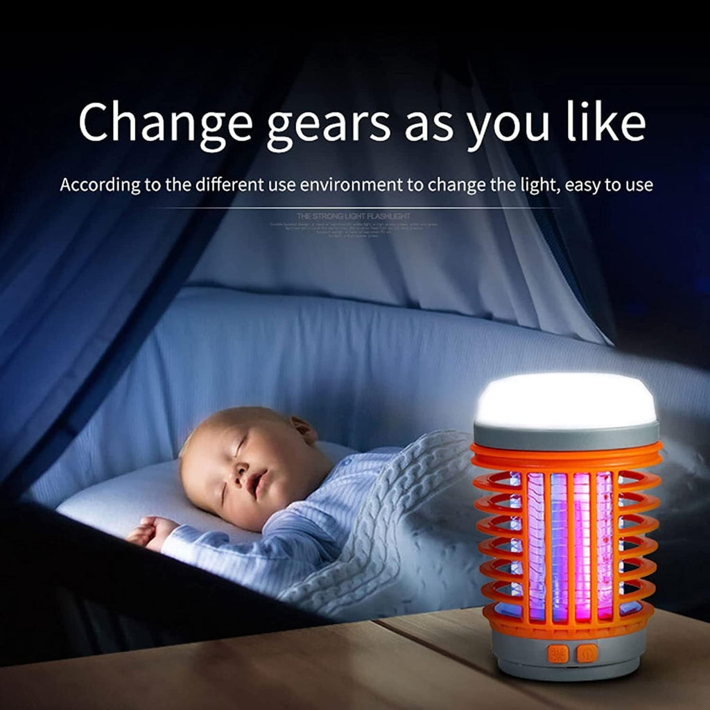Solar Rechargeable Mosquito Killer Lamp with Type-C Fast Charging – Portable Bug Zapper for Indoor & Outdoor Use